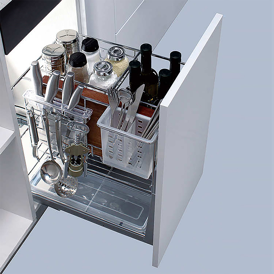 Kệ dao kéo, gia vị inox nan tròn KITPRO - KITPRO Nội thất & Phụ kiện