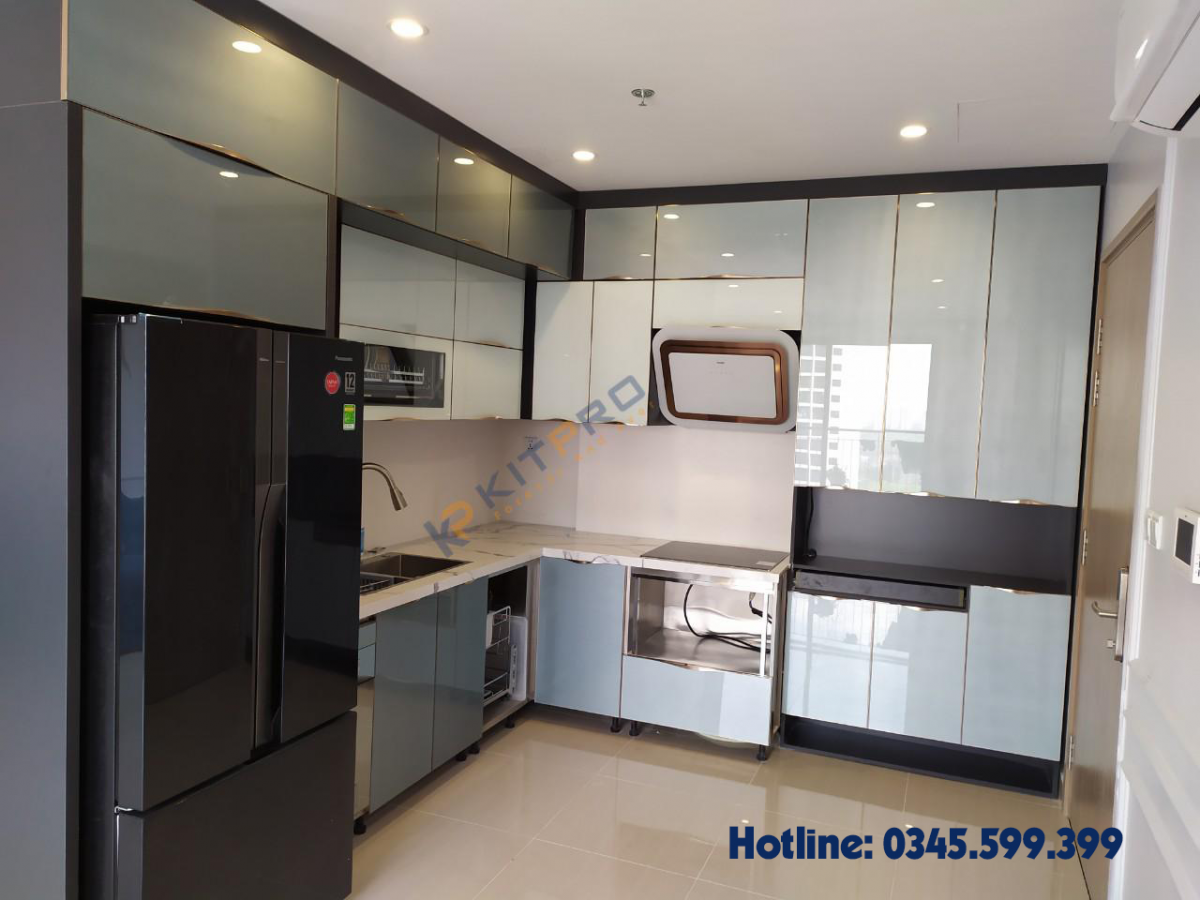 Mẫu thiết kế bếp Vinhomes nhà chị Mến ở Gia Lâm