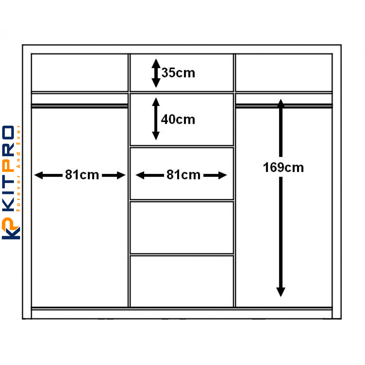 Tủ Áo 3 Cánh Lùa Gắn Gương 034