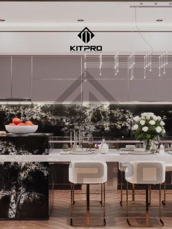 tủ bếp inox chữ L